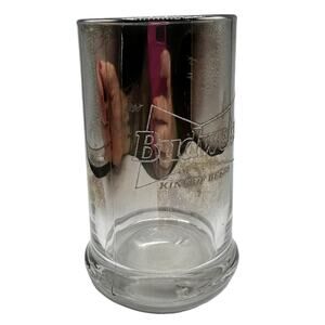Vintage Budweiser Beer Glass Smokey Mirrored Mug - Retro Barware